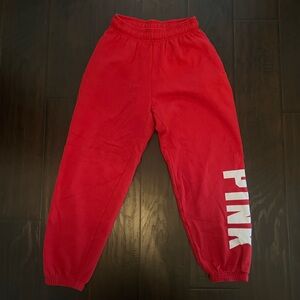 Victoria’s Secret PINK Red & White Sweatpants